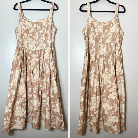 NWT LOVESHACKFANCY DRESS 10 BROWN CAFE ESPRESSO WESTERN MILKMAID COTTAGECORE - Picture 4 of 16